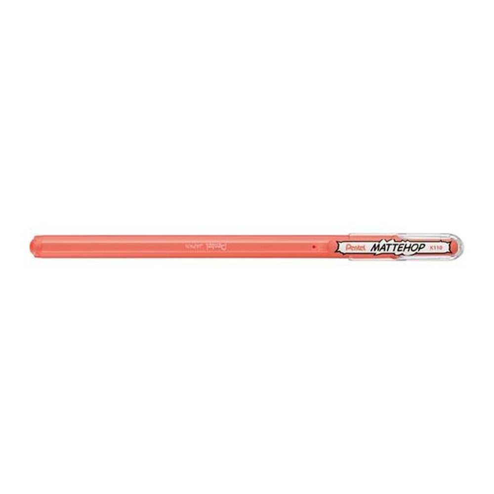 Pluma de gel Pentel Mattehop naranja acabado mate
