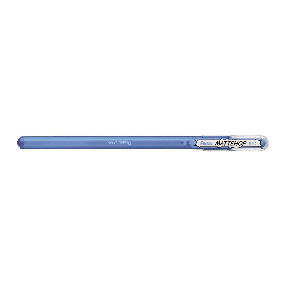 Pluma de gel Pentel Mattehop azul cielo acabado mate