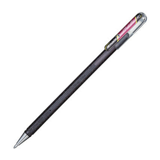 Pluma de gel Pentel Dual Metallic negro con rojo metálico