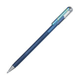 Pluma de gel Pentel Dual Metallic azul con verde metálico