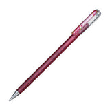 Pluma de gel Pentel Dual Metallic rosa con rosa metálico