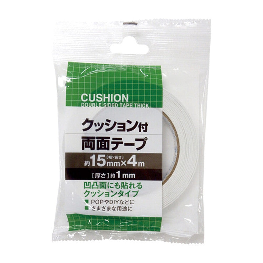 Cinta adhesiva doble cara con cojín Seiwa Pro 15 mm x 4 m