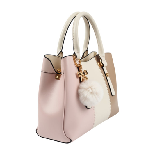 Bolsa para dama Guscio durazno con rosa pastel