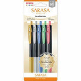 Bolígrafo Zebra Sarasa clip  decoshine 0.5 paquete de 5 colores