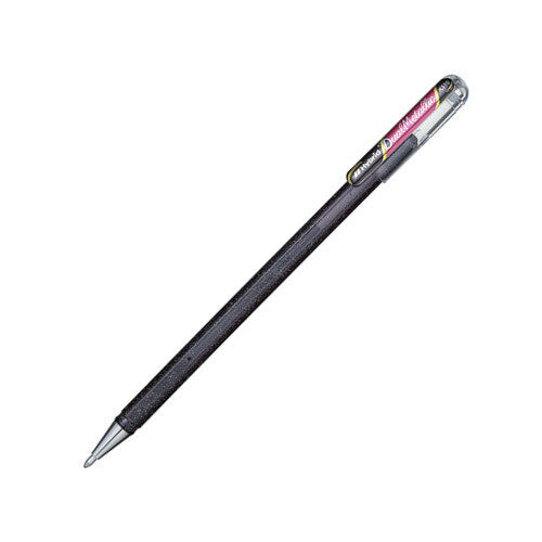 Bolígrafo de gel dual metallic negro + rojo metálico