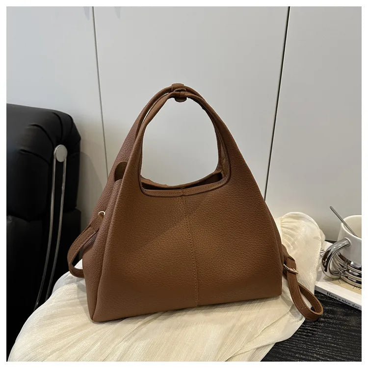 Bolso cuadrado liso café